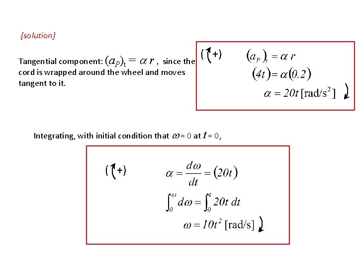 [solution] Tangential component: (a. P)t = a r , since the cord is wrapped