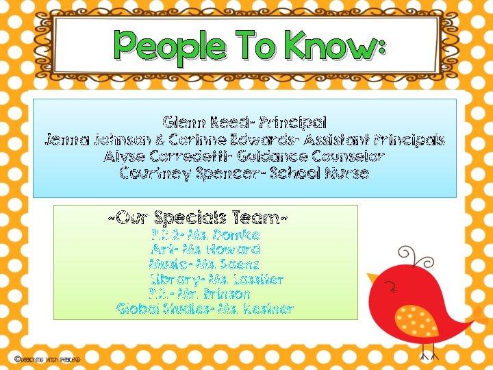  People To Know: Glenn Reed- Principal Jenna Johnson & Corinne Edwards- Assistant Principals