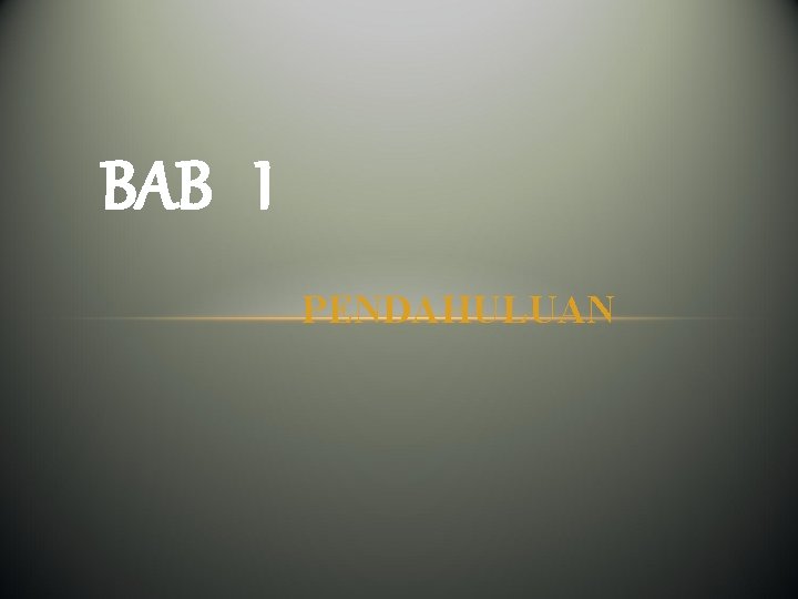 BAB I PENDAHULUAN 