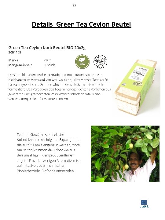 63 Details Green Tea Ceylon Beutel zurück 