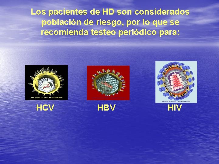 Los pacientes de HD son considerados población de riesgo, por lo que se recomienda