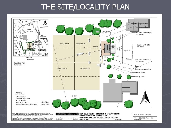 THE SITE/LOCALITY PLAN 