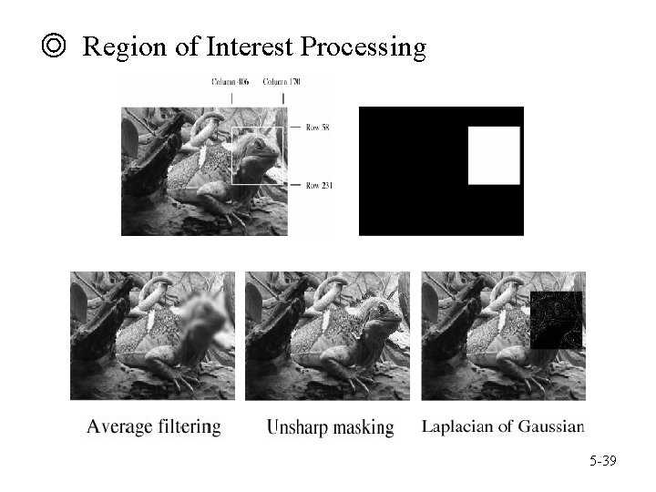 ◎ Region of Interest Processing 5 -39 