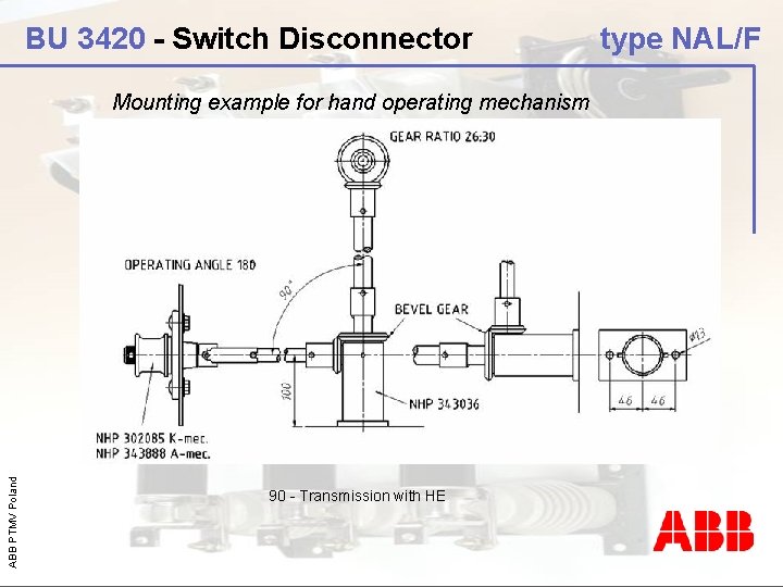 BU 3420 - Switch Disconnector ABB PTMV Poland Mounting example for hand operating mechanism