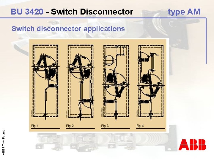 BU 3420 - Switch Disconnector ABB PTMV Poland Switch disconnector applications type AM 