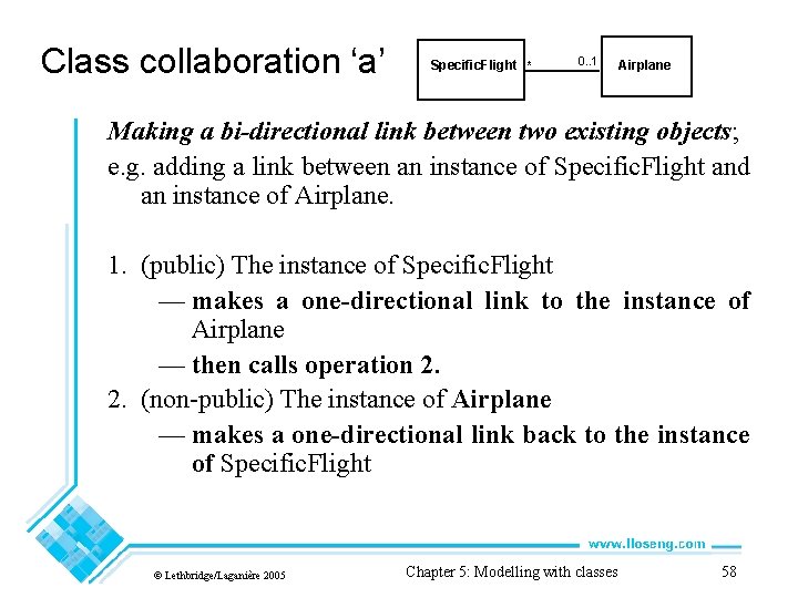 Class collaboration ‘a’ Specific. Flight * 0. . 1 Airplane Making a bi-directional link