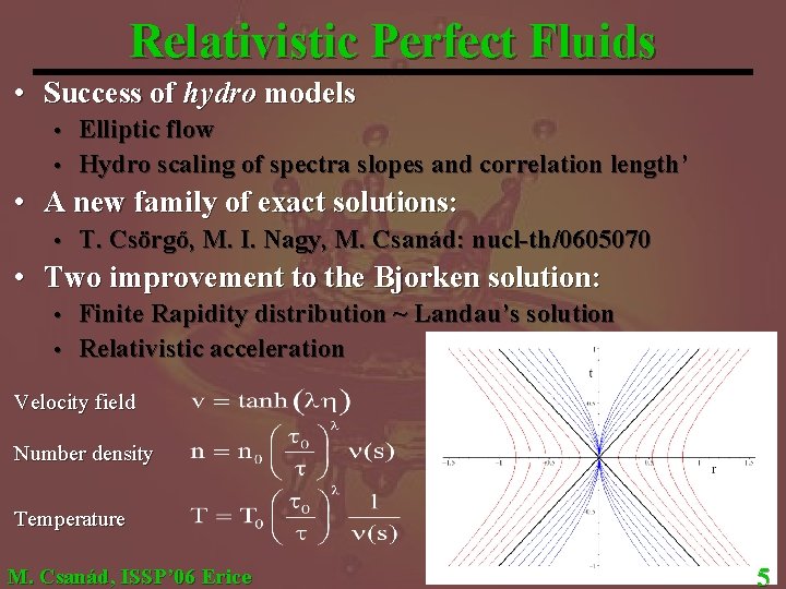 Relativistic Perfect Fluids • Success of hydro models Elliptic flow • Hydro scaling of