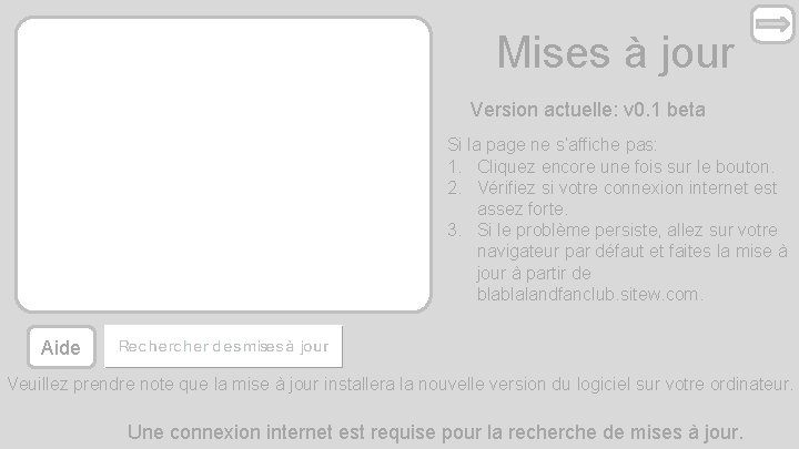 Mises à jour Version actuelle: v 0. 1 beta Si la page ne s’affiche