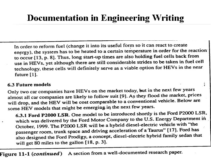 Documentation in Engineering Writing 6 