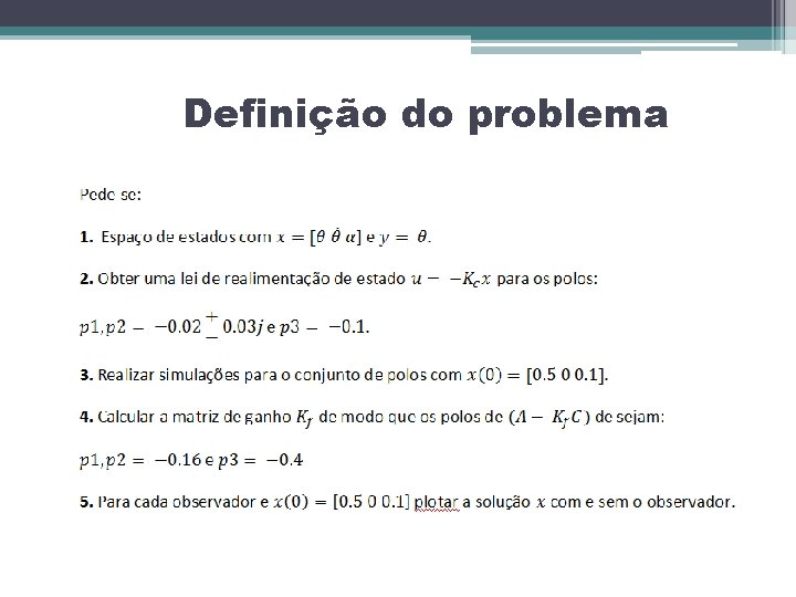 Definição do problema 