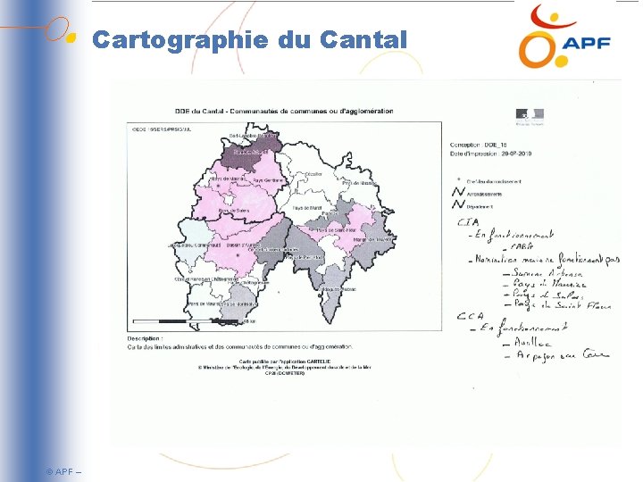 Cartographie du Cantal © APF – 