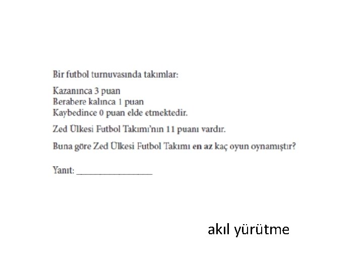 akıl yürütme 