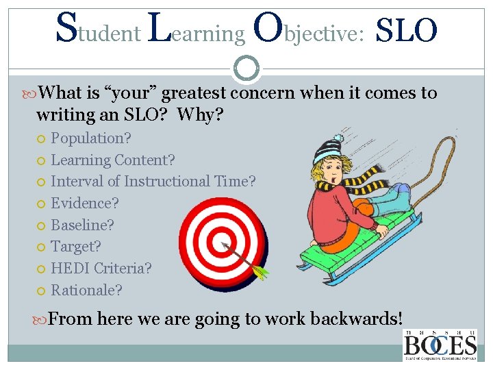 Student Learning Objective: SLO What is “your” greatest concern when it comes to writing