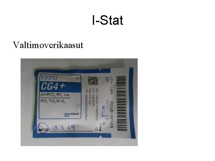 I-Stat Valtimoverikaasut 