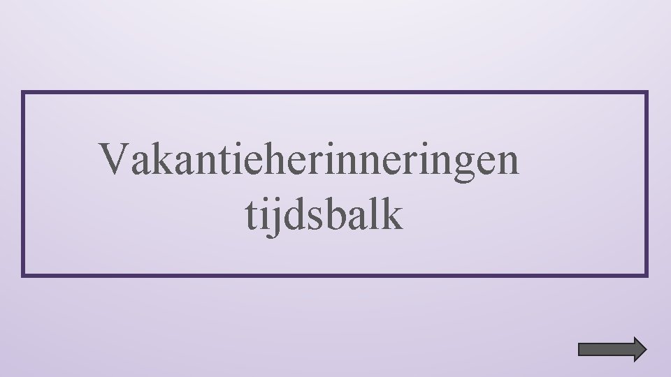 Vakantieherinneringen tijdsbalk 