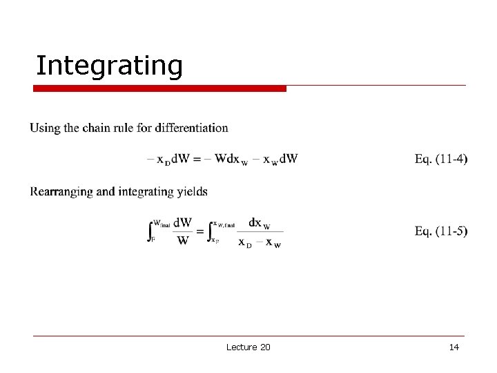 Integrating Lecture 20 14 