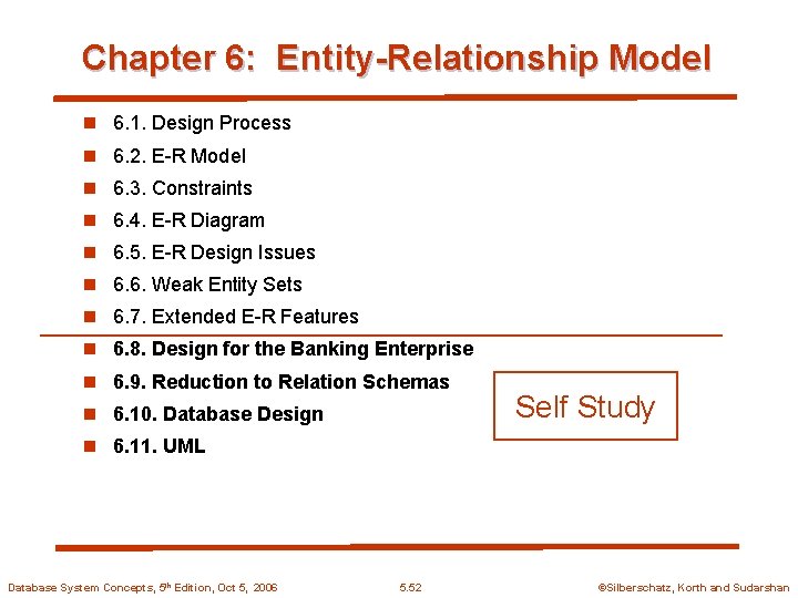 Chapter 6: Entity-Relationship Model n 6. 1. Design Process n 6. 2. E-R Model