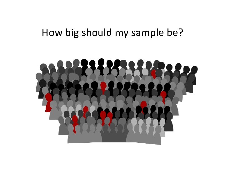 How big should my sample be? How big should my sample be?