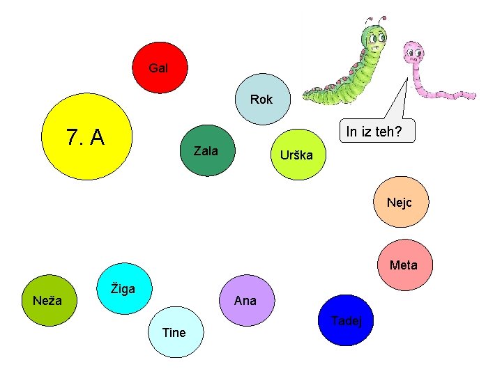 Gal Rok In iz teh? 7. A Zala Urška Nejc Meta Neža Žiga Ana