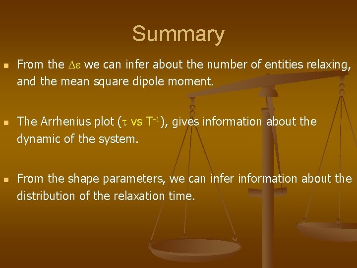 Summary n n n From the we can infer about the number of entities