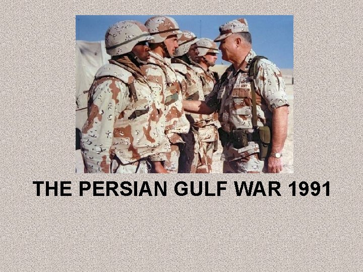 THE PERSIAN GULF WAR 1991 
