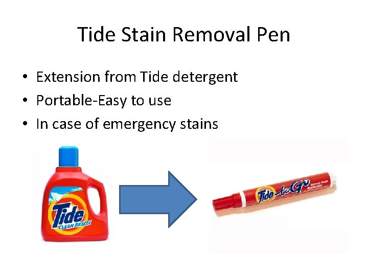Tide Stain Removal Pen • Extension from Tide detergent • Portable-Easy to use •