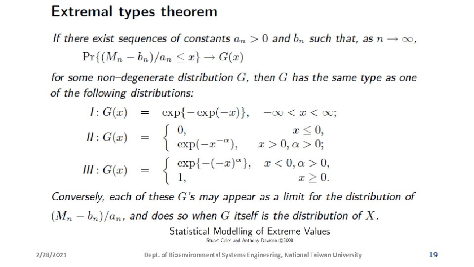2/28/2021 Dept. of Bioenvironmental Systems Engineering, National Taiwan University 19 