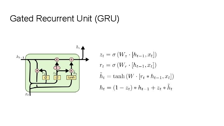 Gated Recurrent Unit (GRU) 