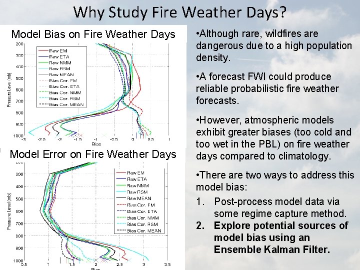Why Study Fire Weather Days? Model Bias on Fire Weather Days • Although rare,