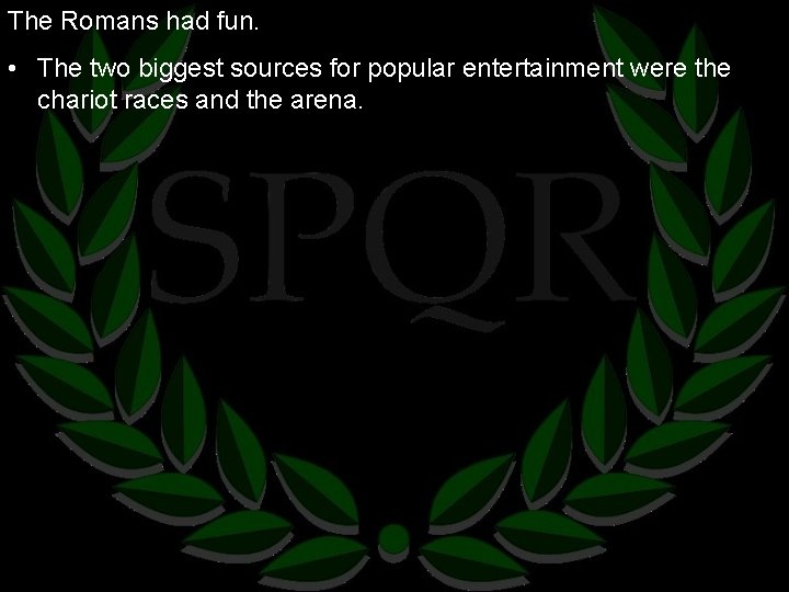 Bread and Circuses in the Roman Empire chariot