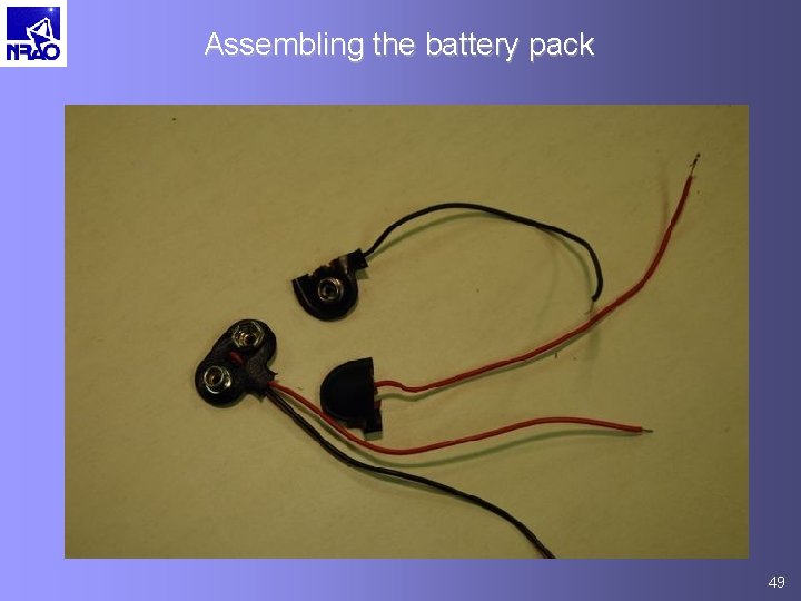 Assembling the battery pack 49 