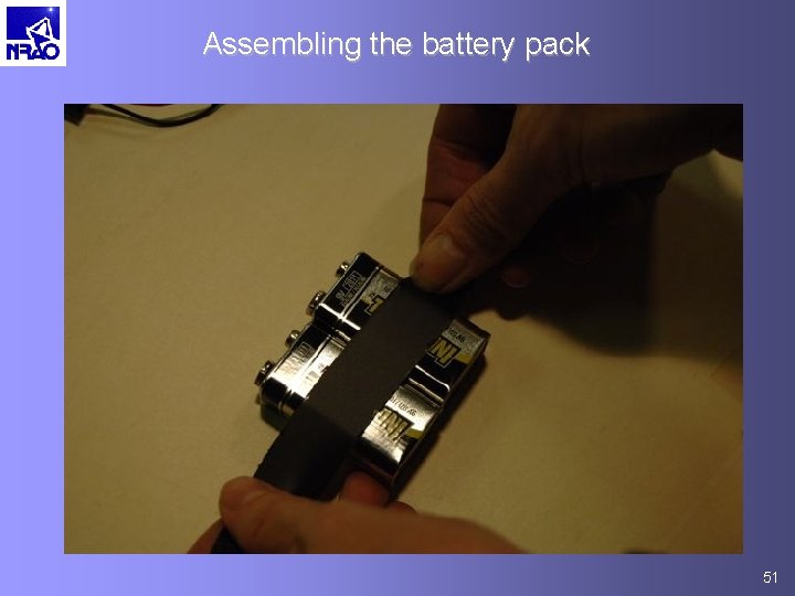 Assembling the battery pack 51 