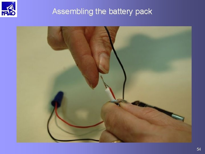 Assembling the battery pack 54 