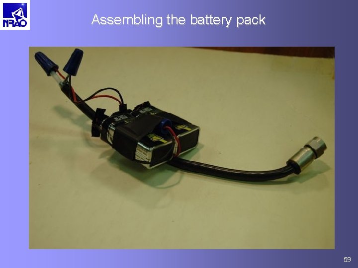 Assembling the battery pack 59 
