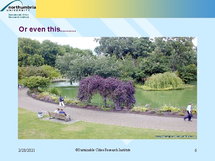 Or even this. . . . 2/28/2021 ©Sustainable Cities Research Institute 6 
