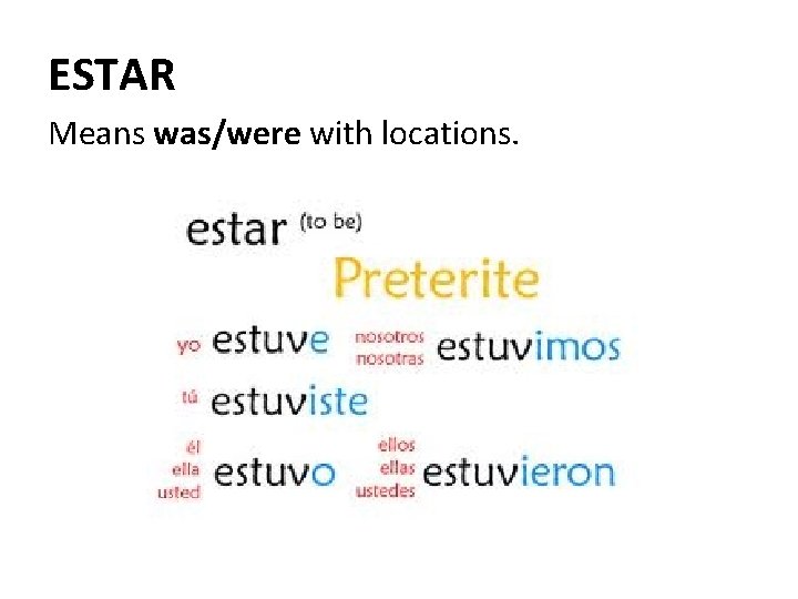 ESTAR Means was/were with locations. 