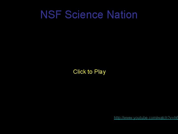 NSF Science Nation Click to Play http: //www. youtube. com/watch? v=h 6 