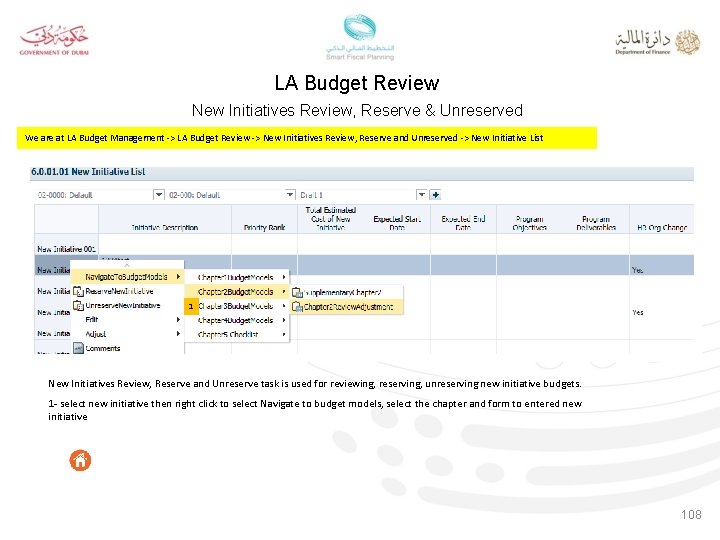 LA Budget Review New Initiatives Review, Reserve & Unreserved We are at LA Budget