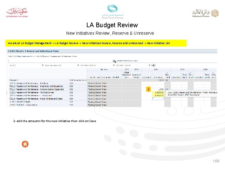 LA Budget Review New Initiatives Review, Reserve & Unreserve We are at LA Budget