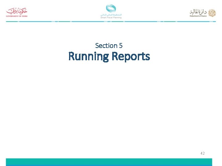 Section 5 Running Reports 42 