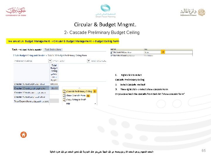 Circular & Budget Mngmt. 2 - Cascade Preliminary Budget Ceiling We are at LA