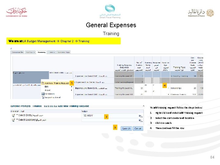 General Expenses Training We are at LA Budget Management Chapter 2 Training 1 4