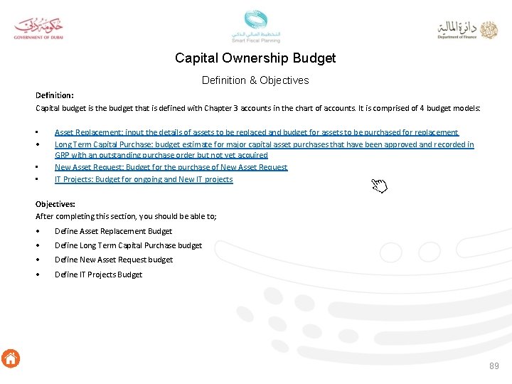 Capital Ownership Budget Definition & Objectives Definition: Capital budget is the budget that is