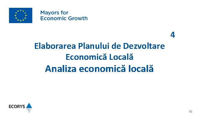 Elaborarea Planului de Dezvoltare Economică Locală 4 Analiza economică locală 45 