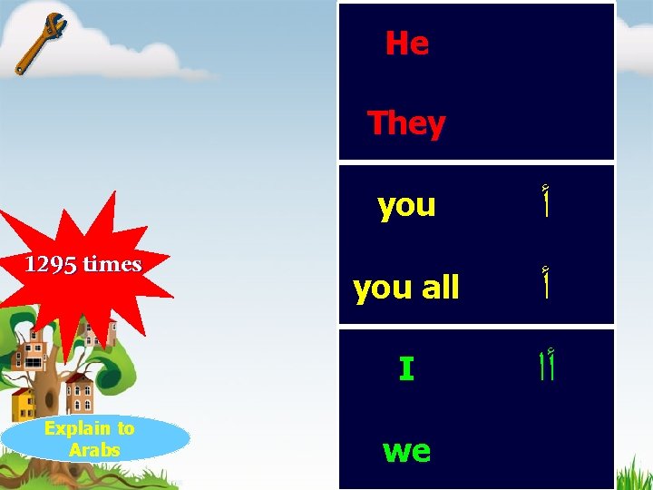 He They you 1295 times you all I Explain to Arabs we ﺃ ﺃ