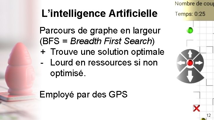 L’intelligence Artificielle Parcours de graphe en largeur (BFS = Breadth First Search) + Trouve
