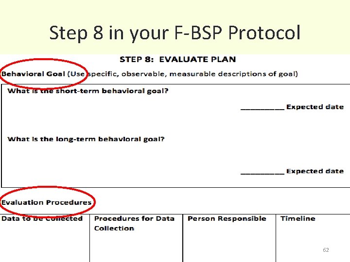 Step 8 in your F-BSP Protocol 62 