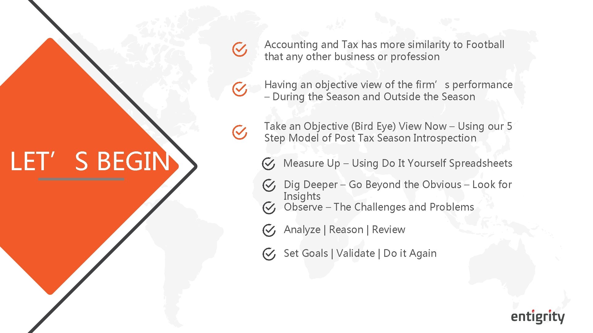 Accounting and Tax has more similarity to Football that any other business or profession