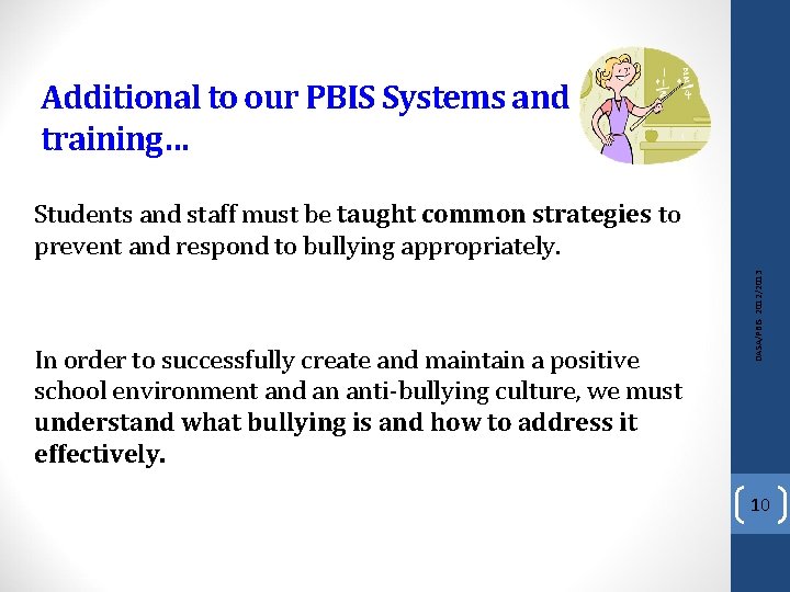 Additional to our PBIS Systems and training… In order to successfully create and maintain