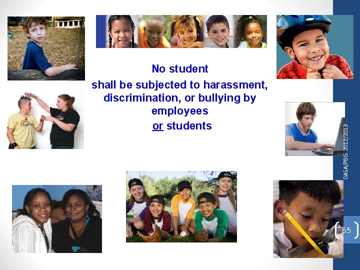 DASA/PBIS 2012/2013 No student shall be subjected to harassment, discrimination, or bullying by employees